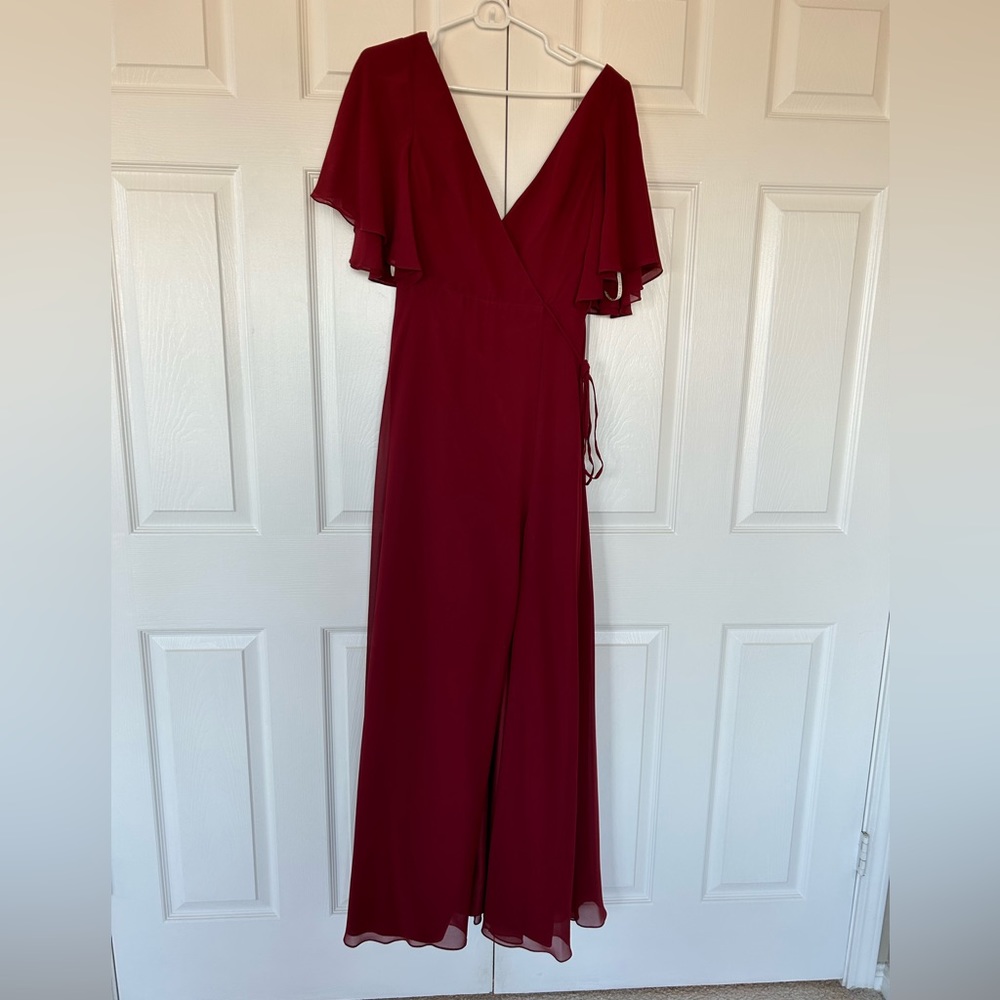 NWOT Jenny Yoo Ari maroon dress size 2